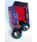 Boules de santé Yin Yang bleue