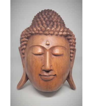 Masque de Bouddha en bois