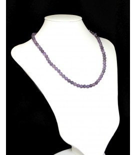 Collier boules améthyste 6mm