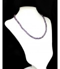 Collier boules améthyste 6mm