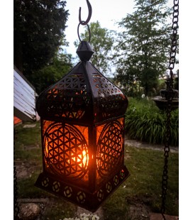 Lampe Fleur de Vie déco antique