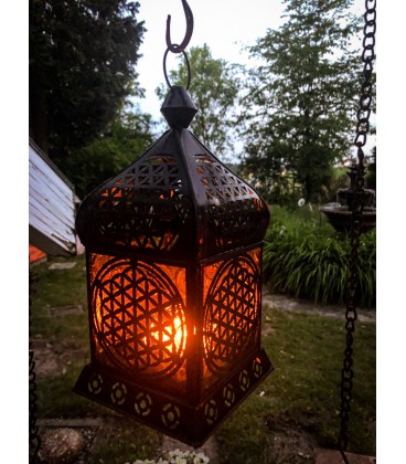 Lampe Fleur de Vie déco antique