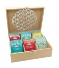 Boite à thé Fleur de Vie et ses 36 infusions BIO