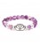 Bracelet Feng Shui Améthyste et Fleur de Lotus