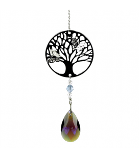 Suspension Arbre de Vie et cristal Feng Shui