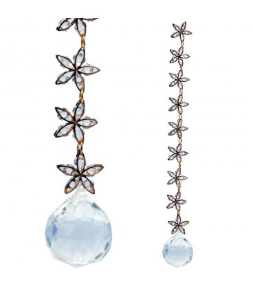 Suspension Feng Shui cristal et étoiles