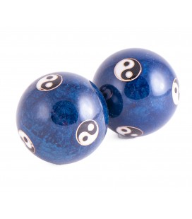 Boules de santé Yin Yang bleue