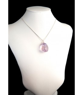 Pendentif pierre roulée Améthyste claire