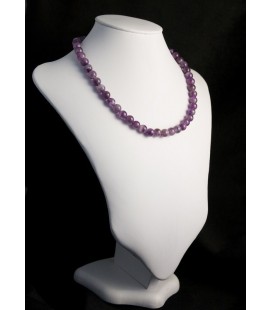 Collier boules améthyste 8 mm