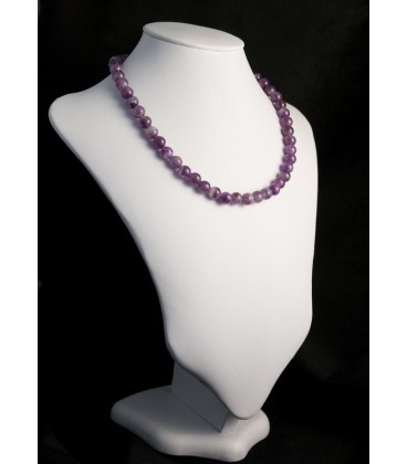 Collier boules améthyste 8 mm