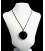 Pendentif cœur en onyx noir avec cordon