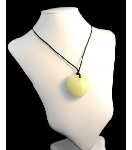 Pendentif cœur jade clair de Chine