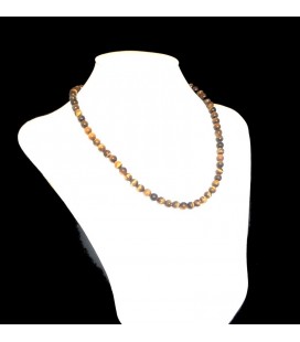 Collier boules oeil de tigre 6mm