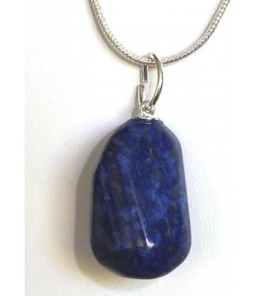 Pendentif pierre roulée lapis lazuli