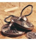Cymbales avec dessins mantra en relief