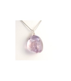 Pendentif pierre roulée Améthyste claire