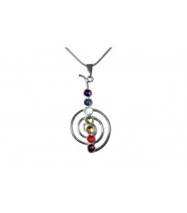 Pendentif 7 chakras - Spirale