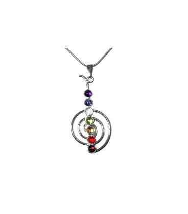 Pendentif 7 chakras - Spirale