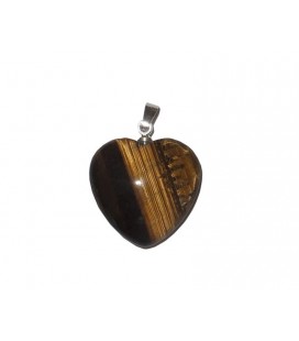 pendentif cœur oeil de tigre 2cm