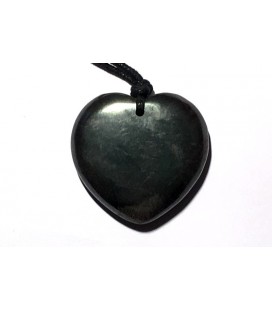 Pendentif pierre plate hématite vendu avec cordon