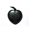 Pendentif pierre plate hématite vendu avec cordon