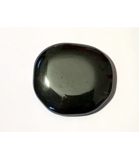 Pendentif pierre plate hématite vendu avec cordon