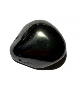 Pendentif pierre plate hématite vendu avec cordon