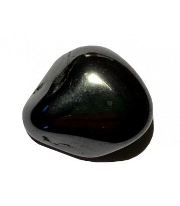 Pendentif pierre plate hématite vendu avec cordon