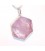 Pendentif 6 côtés cerclé argent améthyste